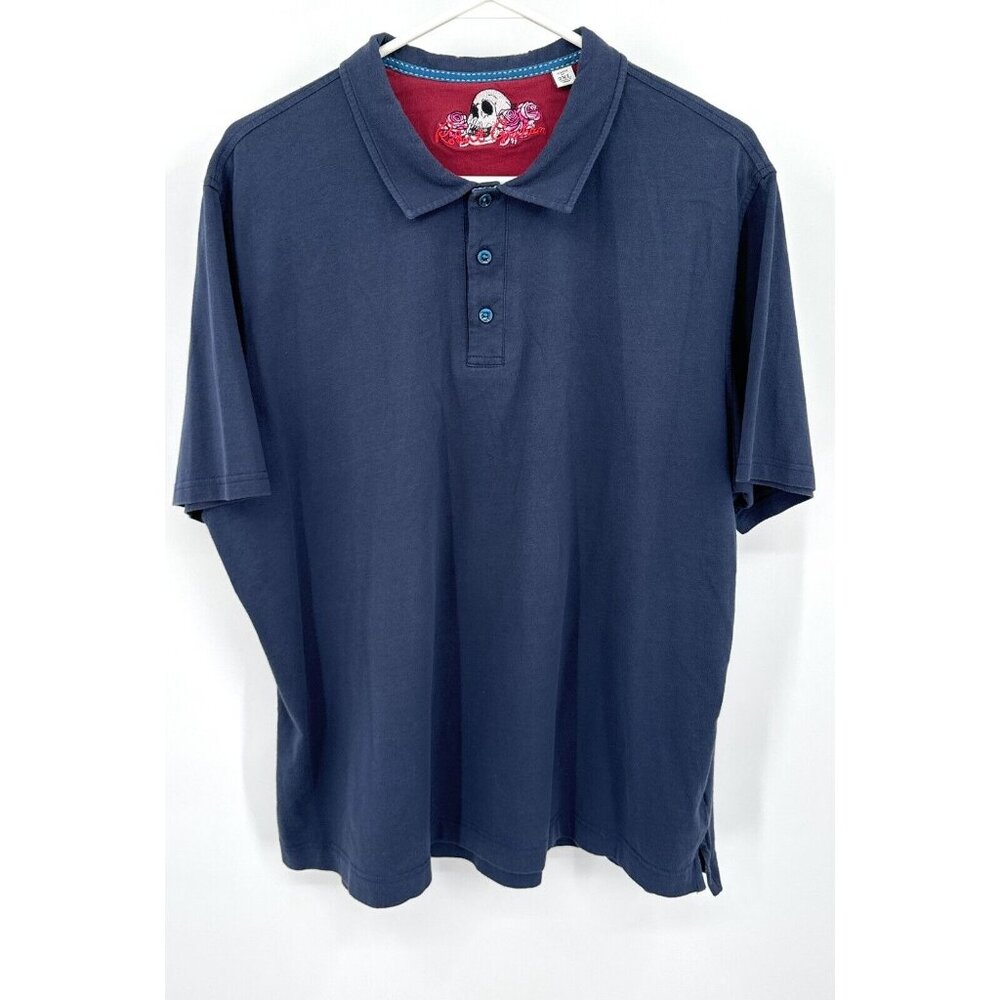 Robert Graham Polo Shirt Blue Classic Fit Size 2XL‎ Golf Preppy Business Casual